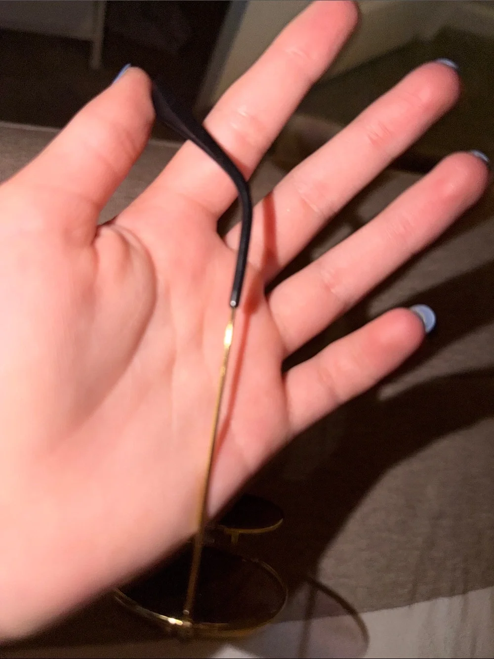 Target Gold Frame Sunglasses with Gradient Purple Lenses